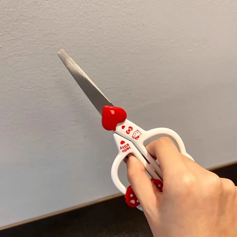 2Pcs Nette Cartoon Hallo Kitty Handgemachte Papier Schere Kawaii Rosa Liebe Bowknot Student Mädchen Schere Gewinde Reparatur Schere