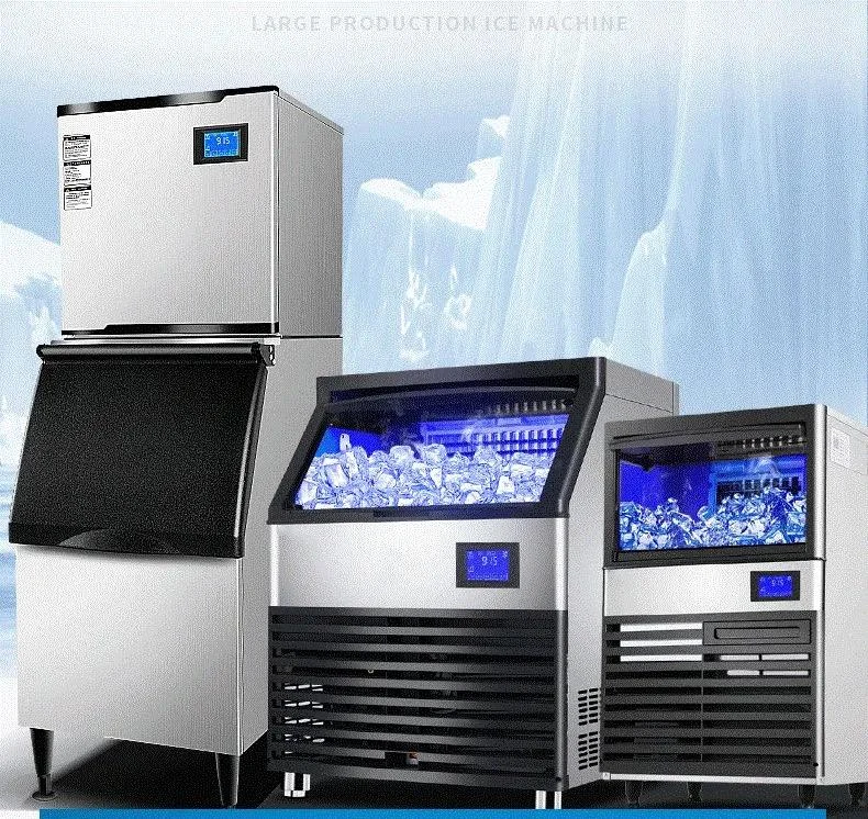 Commercial Ice Maker Snow Maker 100KGS/24H,108 Ice Cubes in 12-15 Minutes,LED Digital Display Ice Storage Capacity