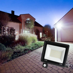 LED spotlight with pir motion sensor, outdoor lighting, floor lamp, outer projector, hot white, IP66, AC 220V, SMD2835 8 Main Sales Floor Luminaire - №8