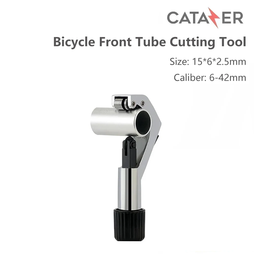 CATAZER Bicycle Front Tube Cutting Tool Aluminum Alloy 6-42mm Caliber Bicycle Tube Cutter Bike Front Head Fork Handlebar Tube