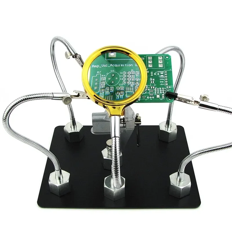 Mobile magnetic base welding table universal fixture, circuit board electronic mobile phone repair, electric soldering iron