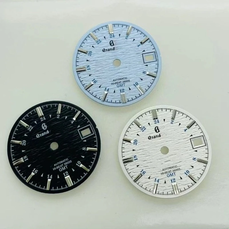 

Customized New NH34 Dial GS Mechanical Watch Modified GMT Four-pin Literal NH35 Face Plate Watch Accessories Diameter 28.5m