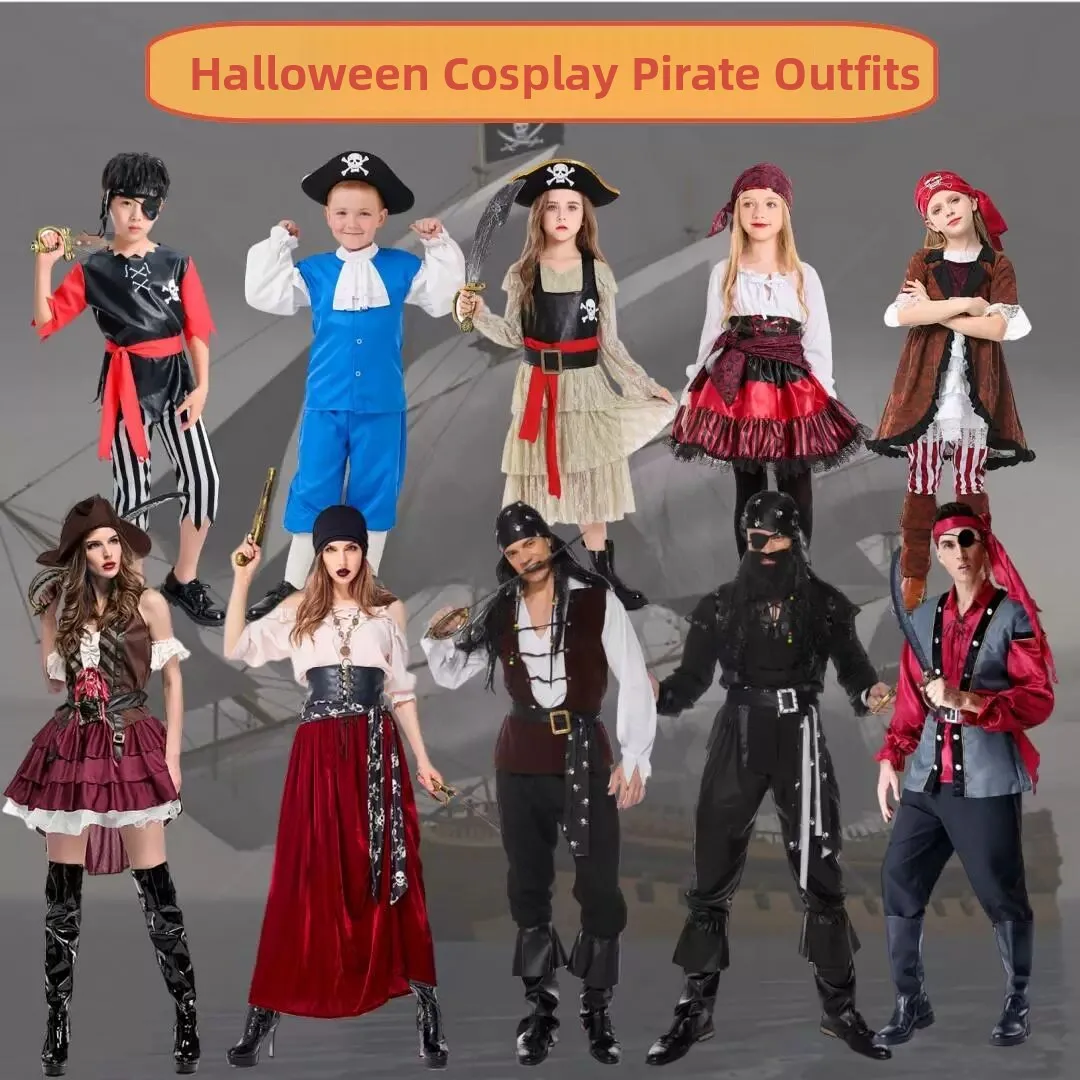 

Костюм на Хэллоуин, пиратский капитан, средневековый навигатор, капитан, сценическое представление, костюм для косплея, женская этническая мода