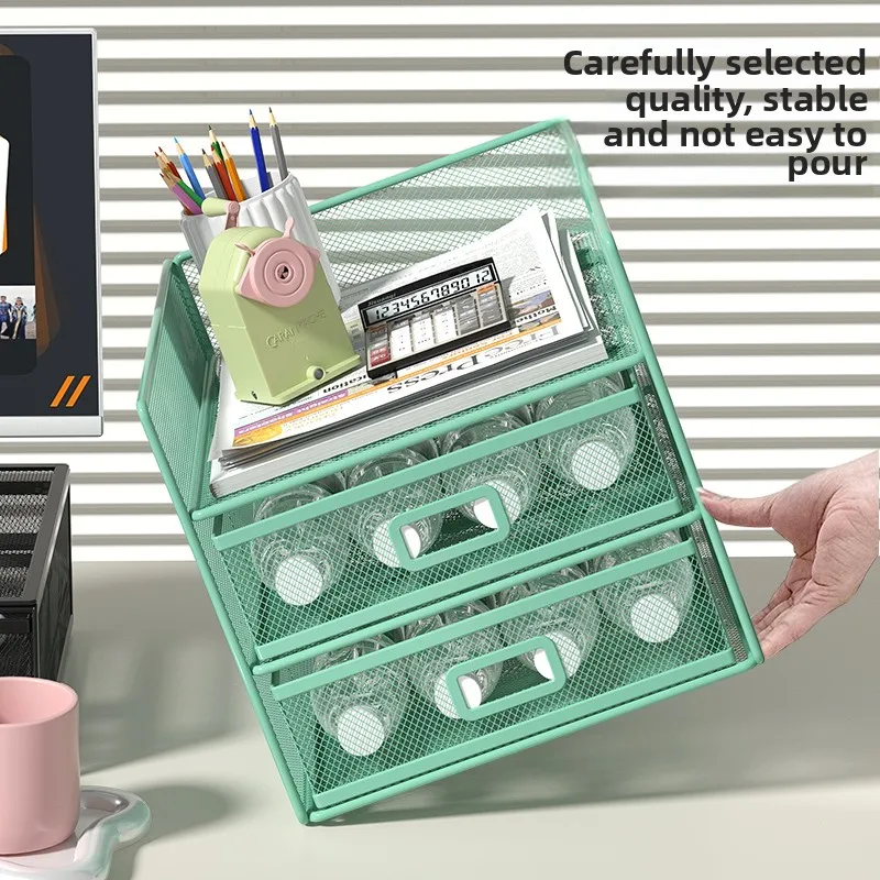 4-Tier File layering rack, desk organizer tray,File paper Letter folder stand Desktoppaper sorter Mail organization rack