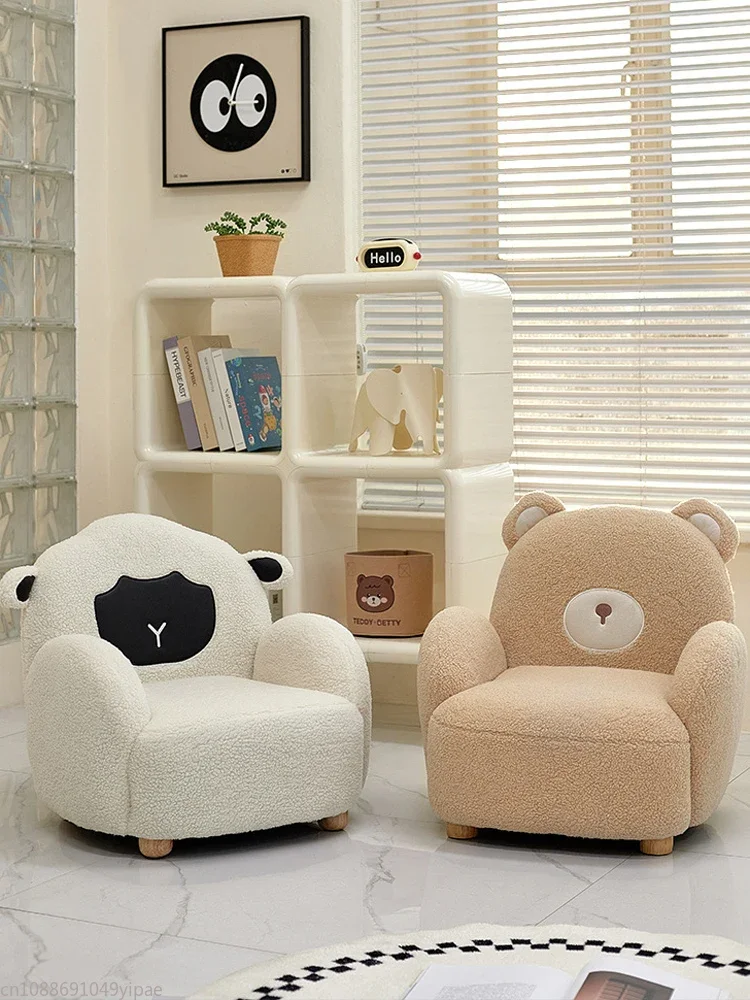 Lamb Sofa Living Room Decoration Floor-to-ceiling Furniture Bedroom Housewarming Moving Gift Lazy Sofa Cream Cloud Furniture