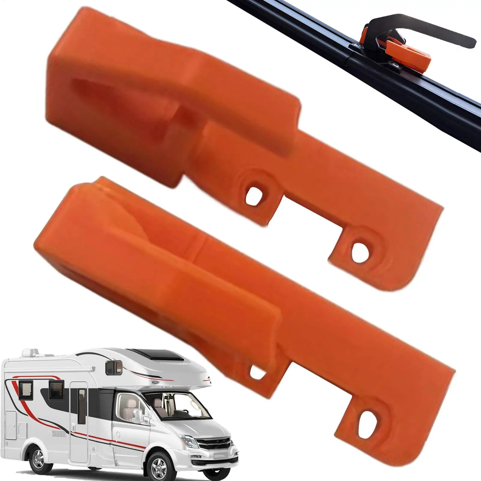 

2PCS Window Security Locks, Child Proof Safety Latches for Sliding Windows, Inside Mounted Travel Home RV Apartment Vent Guard