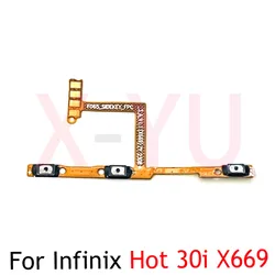 For Infinix Hot 20 20S 30 30i Play NFC X6826 X6827 X6831 X6835 X666 X669 Power On Off Switch Volume Side Button Flex Cable