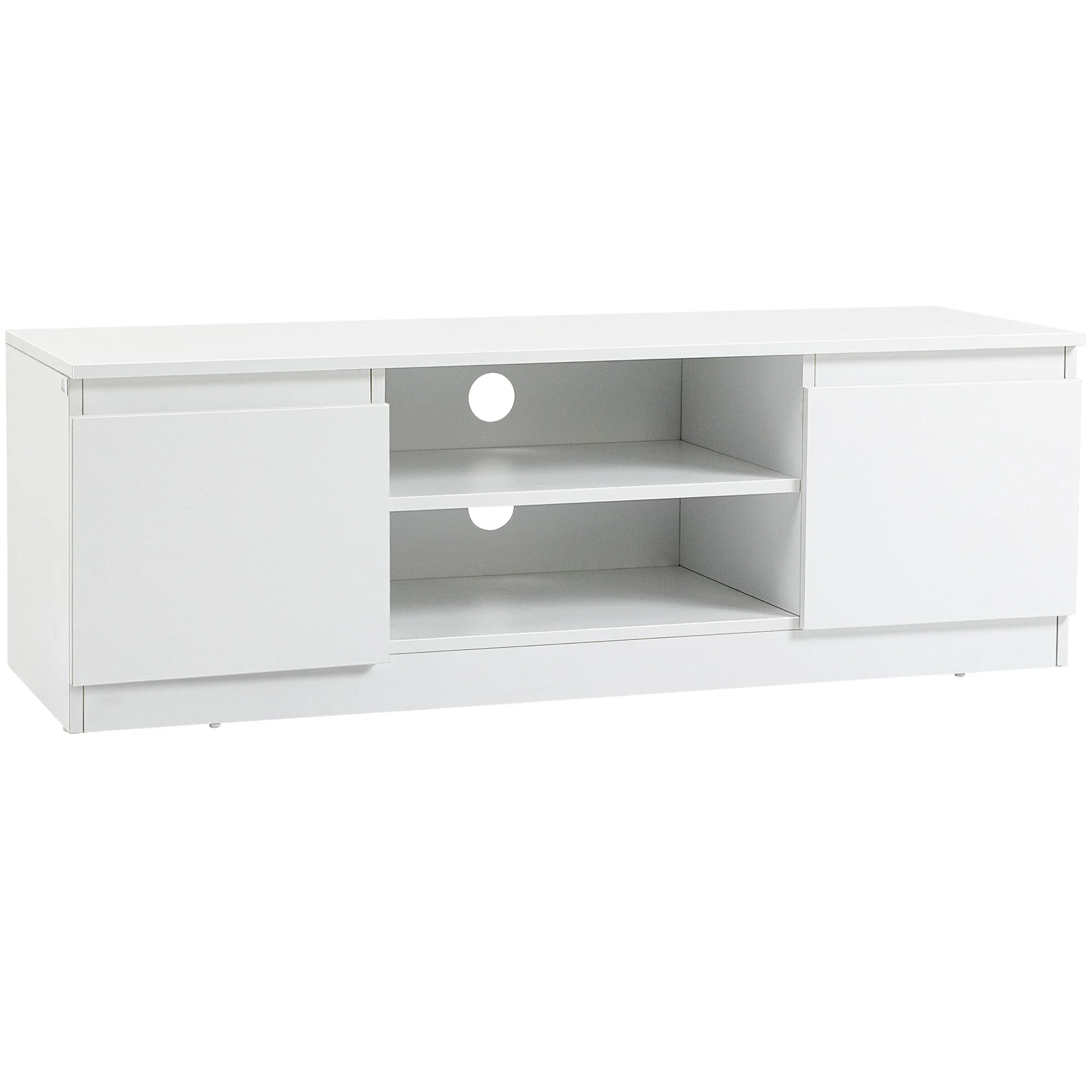 HOMCOM modern TV cabinet with 2 doors 120x39,5x40 cm White