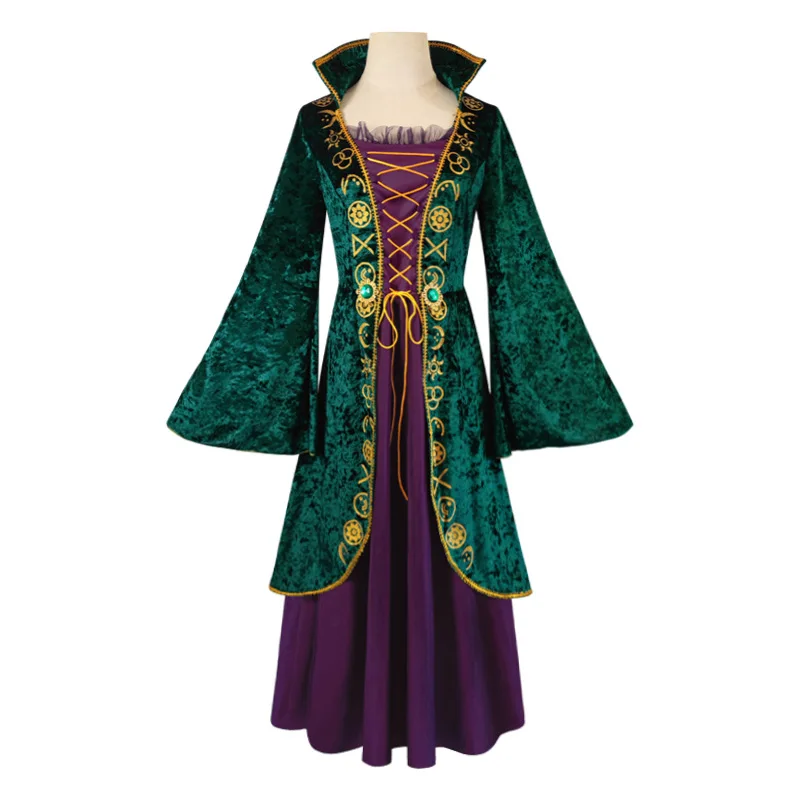 

Платье ведьмы Винифред для косплея, средневековый костюм на Хэллоуин, сценический костюм