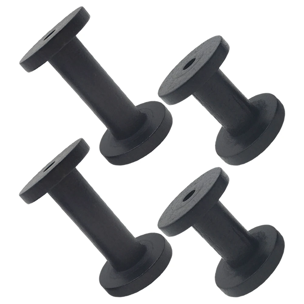 

4 Pcs Retro Solid Wood Spool Yarn Spools Empty Wooden Natural Bobbins Sewing Wire Rack