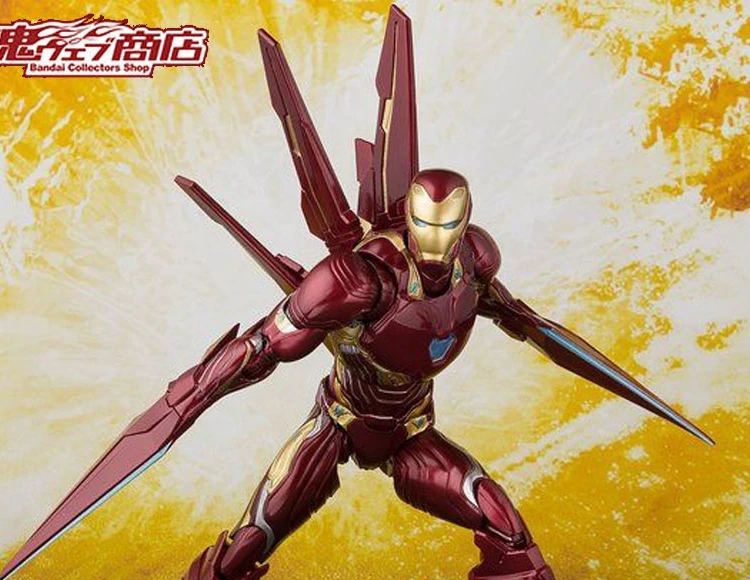 Bandai Marvel SHF Avengers Iron Man MK50 Nano Weapon Figure Model