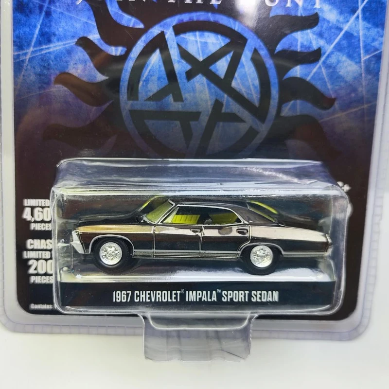 1:64 Supernatural 1967 Chevrolet Impala Sport Sedan Plating Model Car Toys For Childrens Gift Collection