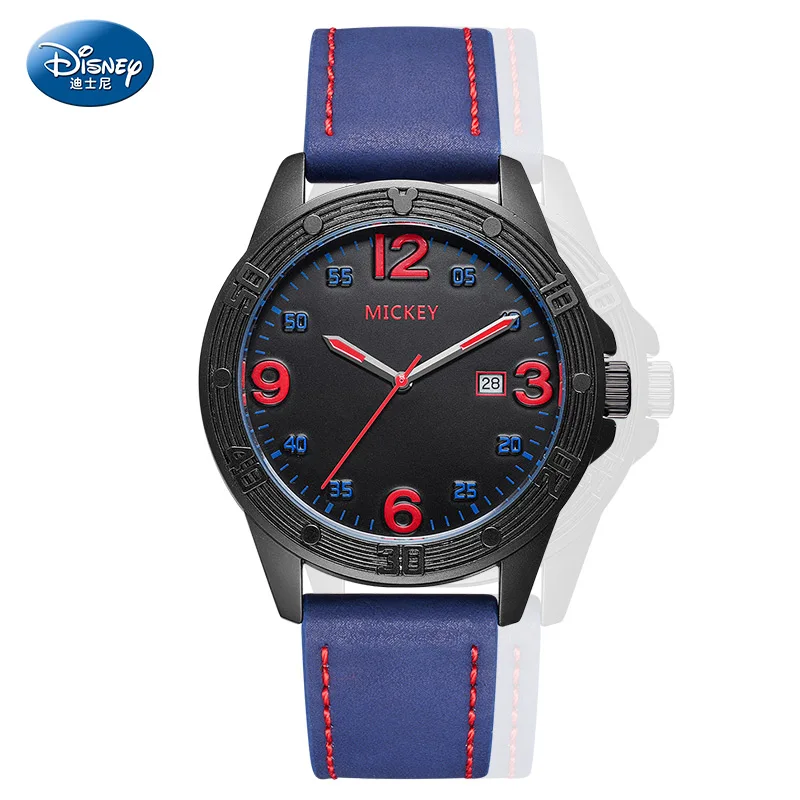 Disney For Boys Watch Mickey Mouse Children Japan Quartz Wristwatch Date 30M Waterproof Luminouos Hands Kids Student Gift Clock