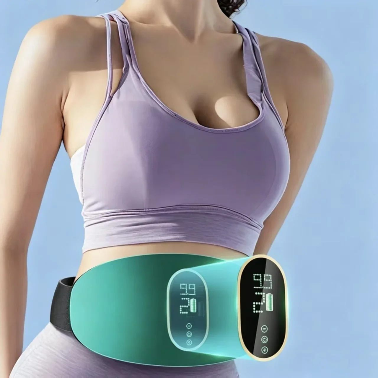 Vibration Abdominal Slimming Massager Lazy Fat Burning Device Waist Shaper Tummy Trimmer Weight Loss Body Sculpt Fitness Gear