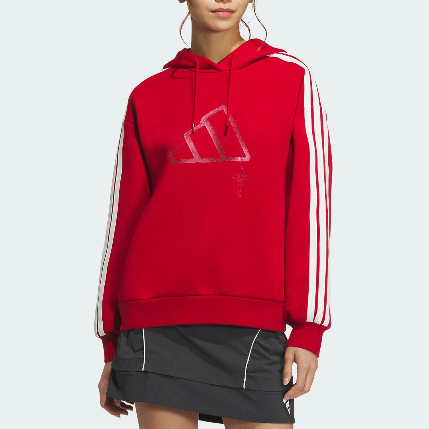 

Adidas Official Authentic New Women's Double-sided Knit Hooded Sweatshirt JZ1636