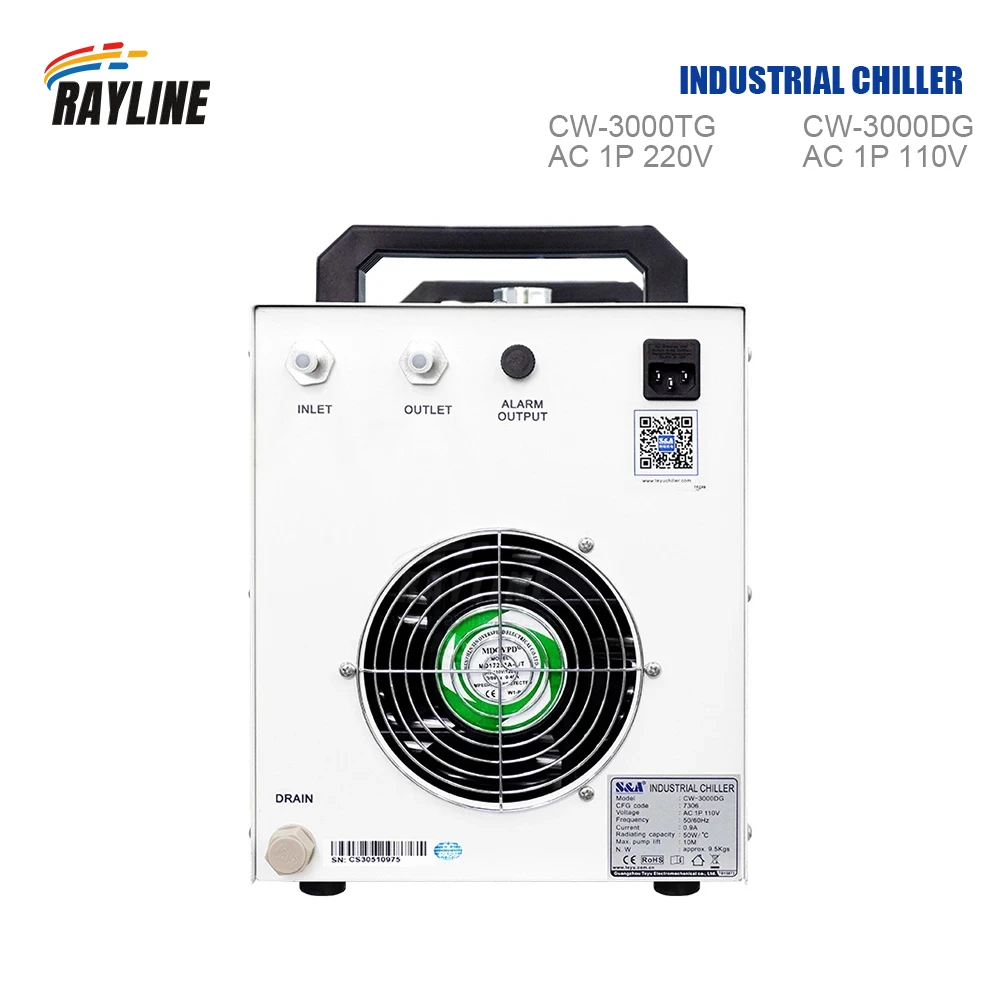 Industrielle s & a CW-3000/5000/5200/6000/6100 ab bn Wasserkühler für CO2-Gravur Schneide maschine Kühlung dg110v tg220v