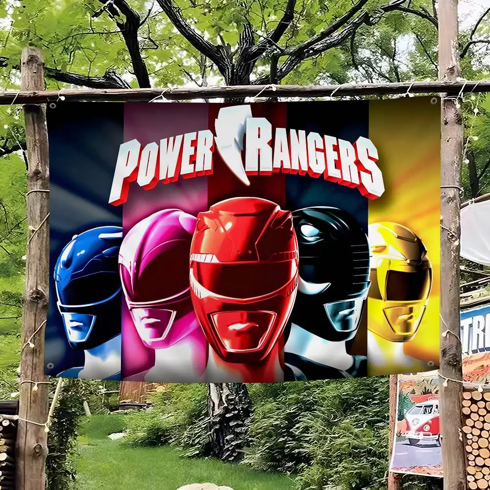 COOl Power R-Rangers Game Anime Printed Large Flag Art Science Fiction Room Home Decor Decor Banner