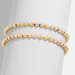 KKBEAD Unfade 18K Gold Plated Beads Bracelet Boho Colorful Miyuki Jewelry for Women Girl Gift Stretch Bracelets Pulseras Femme