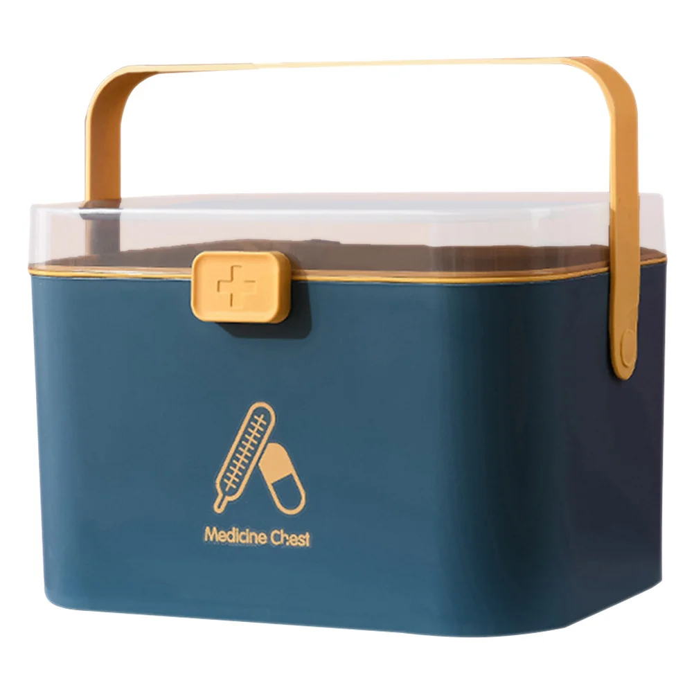 

Аптечка первой помощи с ручкой, большая емкость, портативный футляр для хранения неотложной медицинской помощи, домашний офис, путешествия, надежная медицина