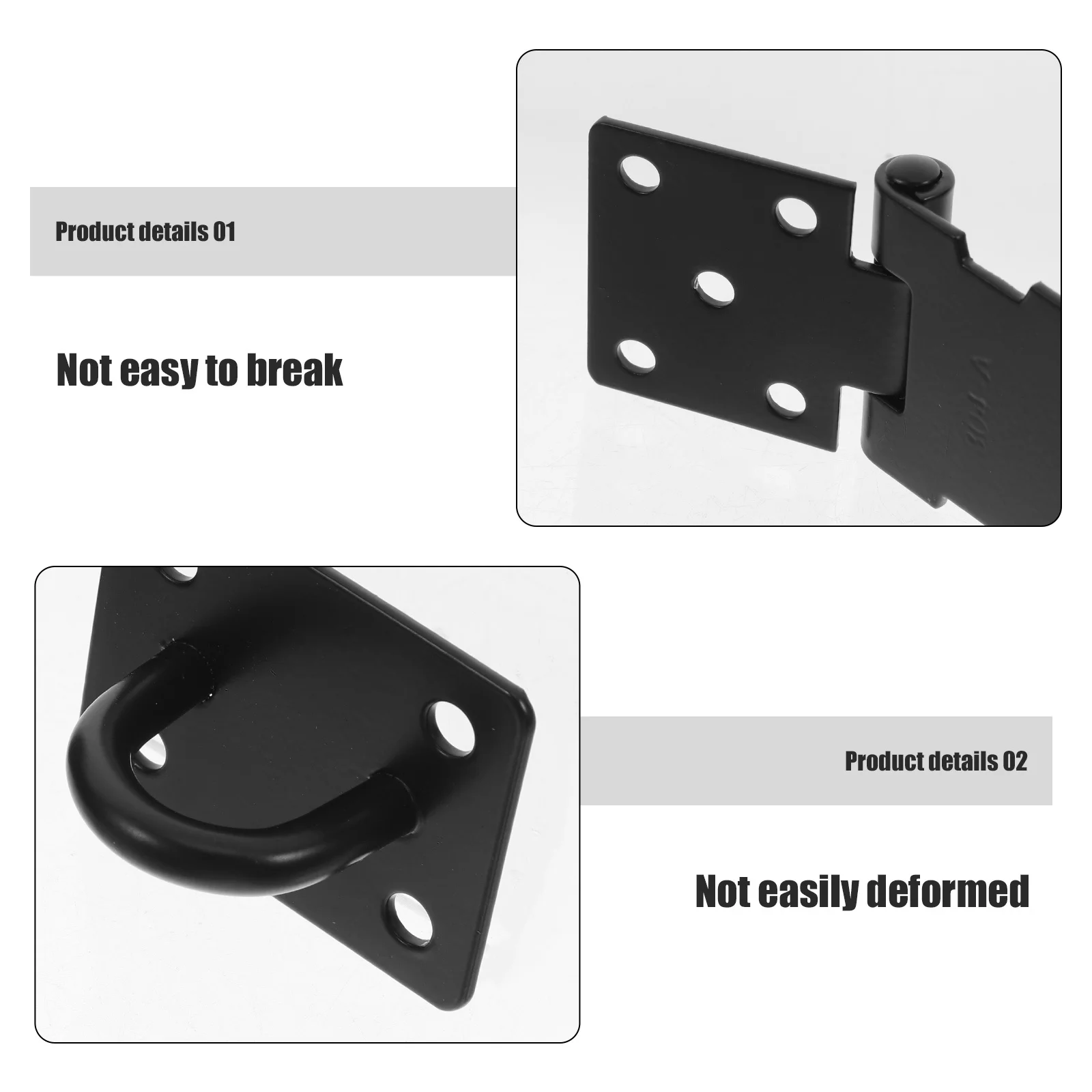 قفل بمشبك من الفولاذ المقاوم للصدأ شديد التحمل، مزلاج باب قوي لبوابة الحديقة، خزانة المرآب، أمان الصدر، تطبيق داخلي خارجي #4