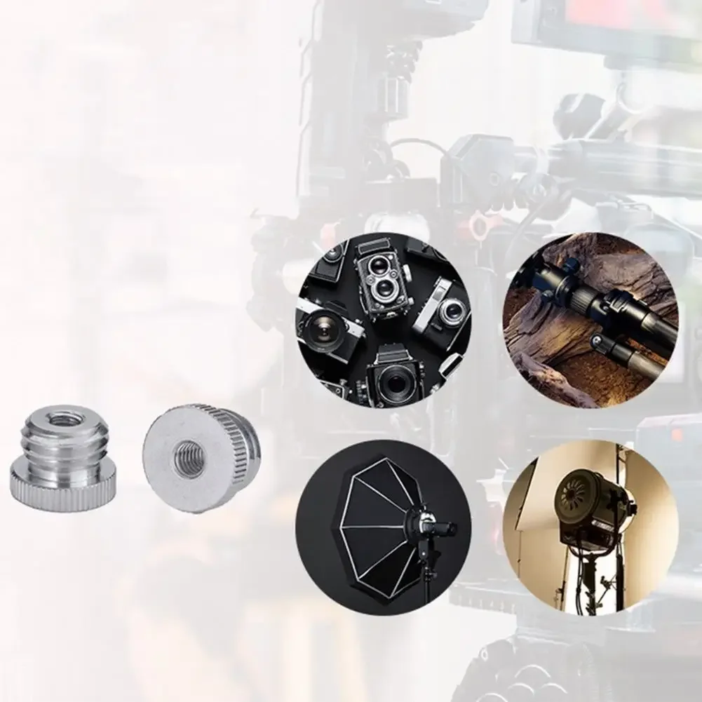 

5 8 Inch Male To 1 4 Inch Female Mic Screw Tripod Stand Threaded Adapter Smooth Aluminum Alloy Leveler Accessories