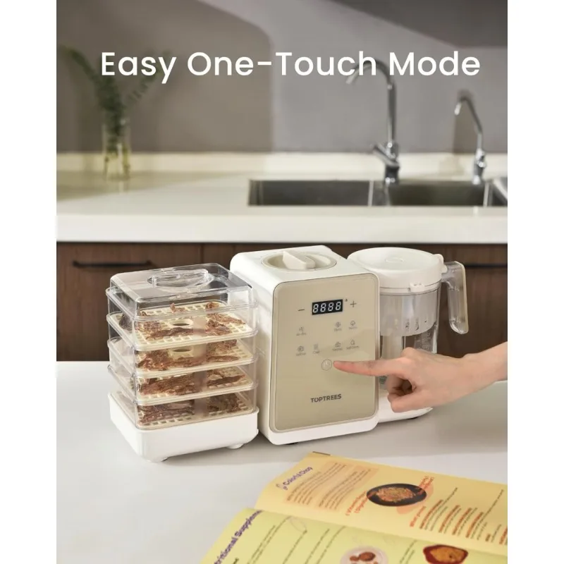 

7 in 1 Smart Pet Treat Maker with 100+ Recipes to DIY Pet Dry & Wet Food, Air Drying, Steaming, Blending & Cooling Modes For pet