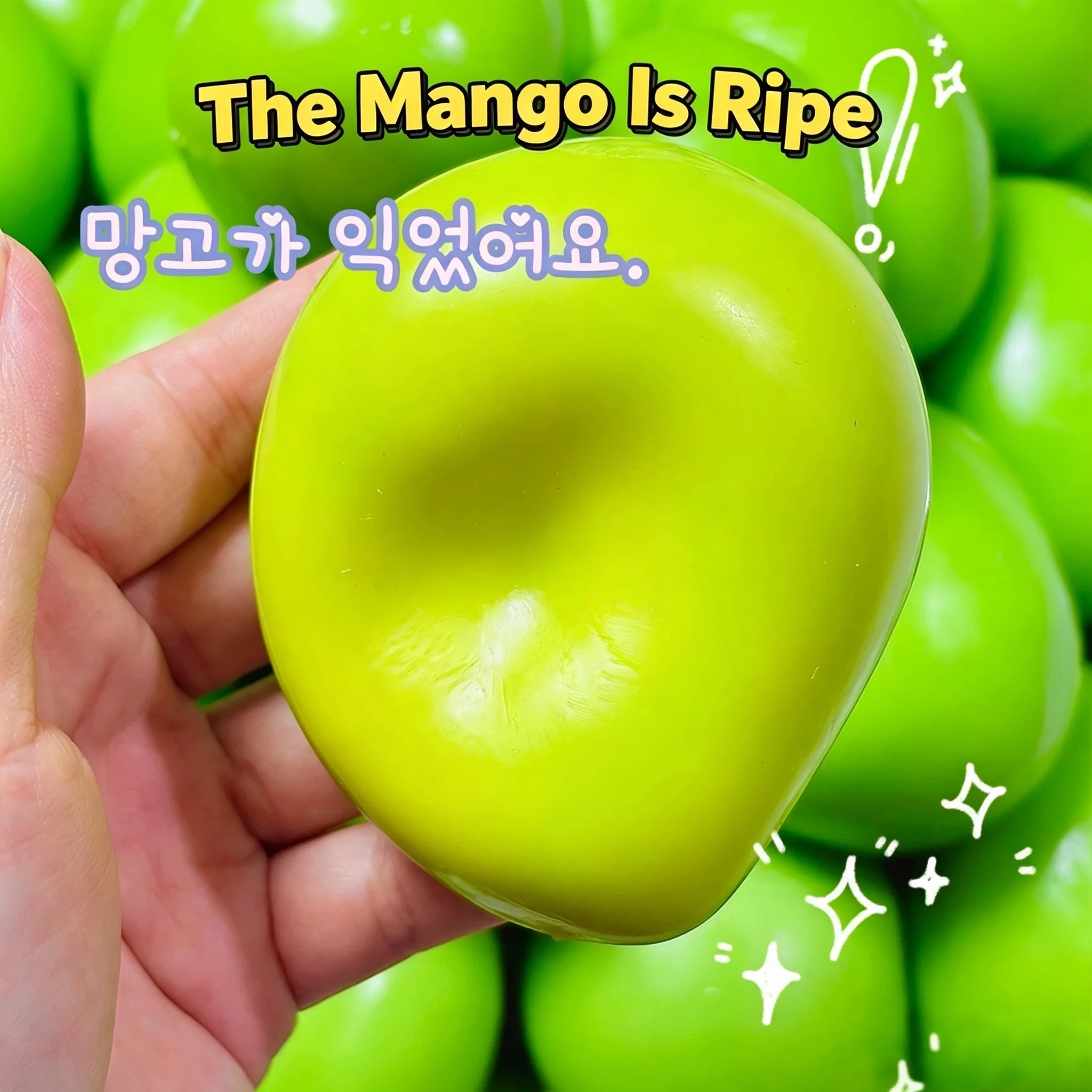 Color Changing Mango Squishy Toy Crispy Crunchy Block Filling ASMR Stress Relief Fidget Ball Kids Adults Gift School Office Desk