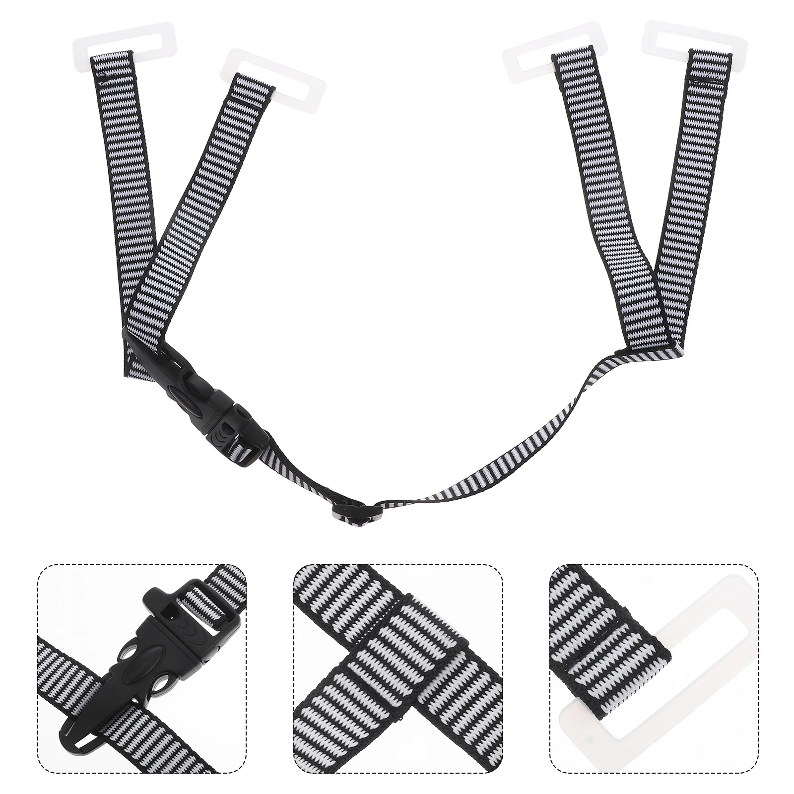 

Safety Accessories Y-shaped Chin Strap Four-point (black) 1pcs Adjustable Protector Belt Football Ribbon Hat Chain