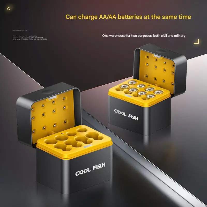 

Чехол для зарядного устройства Smart AA AAA на 8 слотов — быстрая зарядка 3 часа с автоматическим отключением и органайзером для хранения