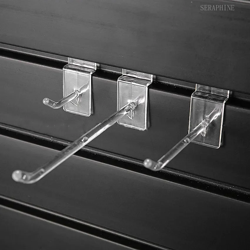 100pcs Plastic Trough Slot Plate Board Hanging Hanger Storage Hooks Commodity Products Display Rack Shelf Supermarket