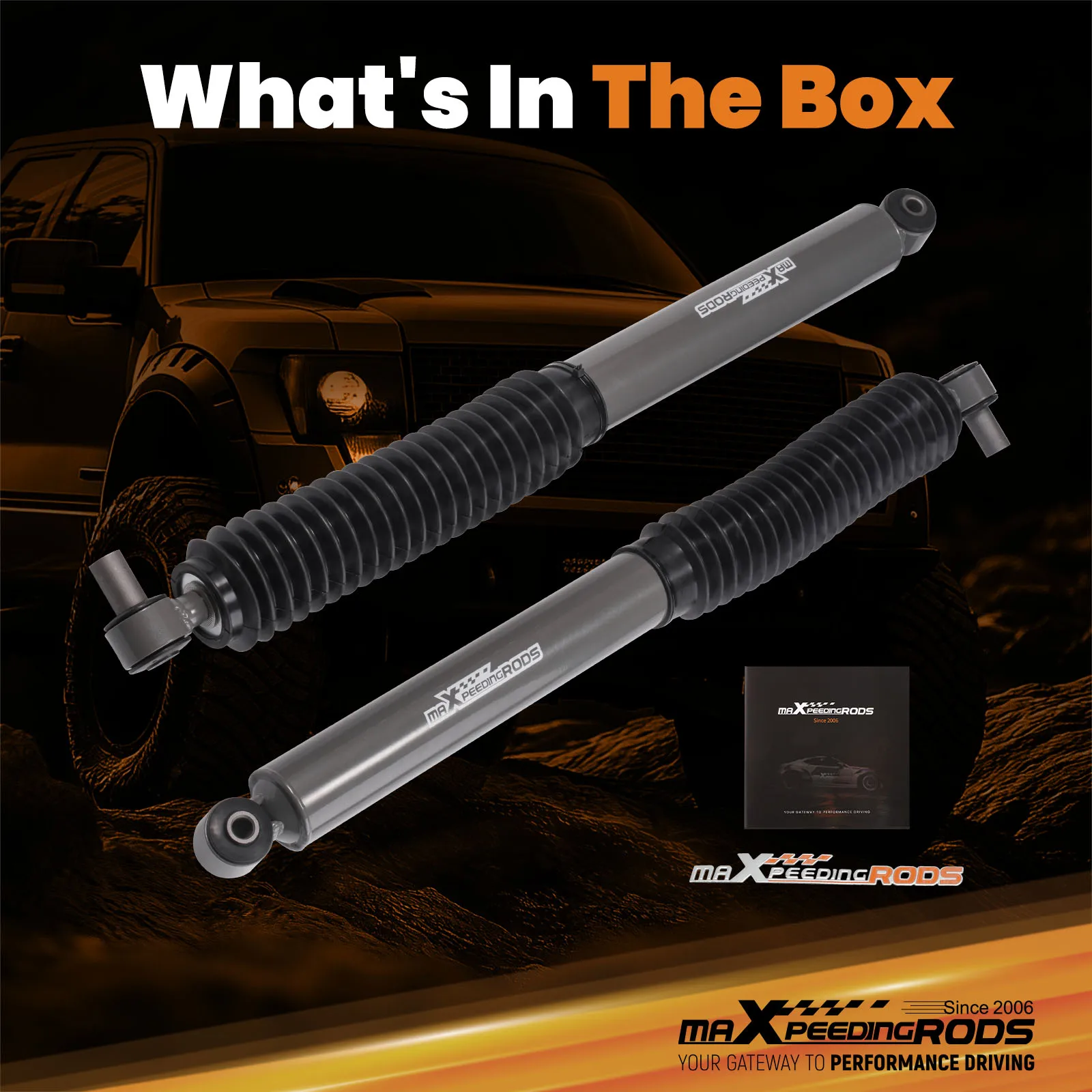 

1.5" Suspension Lift Shocks for Jeep Wrangler JL/JLU 4WD 2018-2024 Front Pair