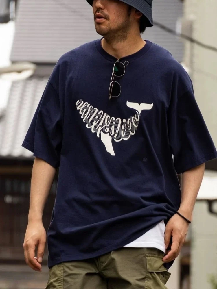 

Ретро-футболка из чистого хлопка с принтом, с круглым вырезом, повседневная, удобная, дышащая, для всех сезонов.