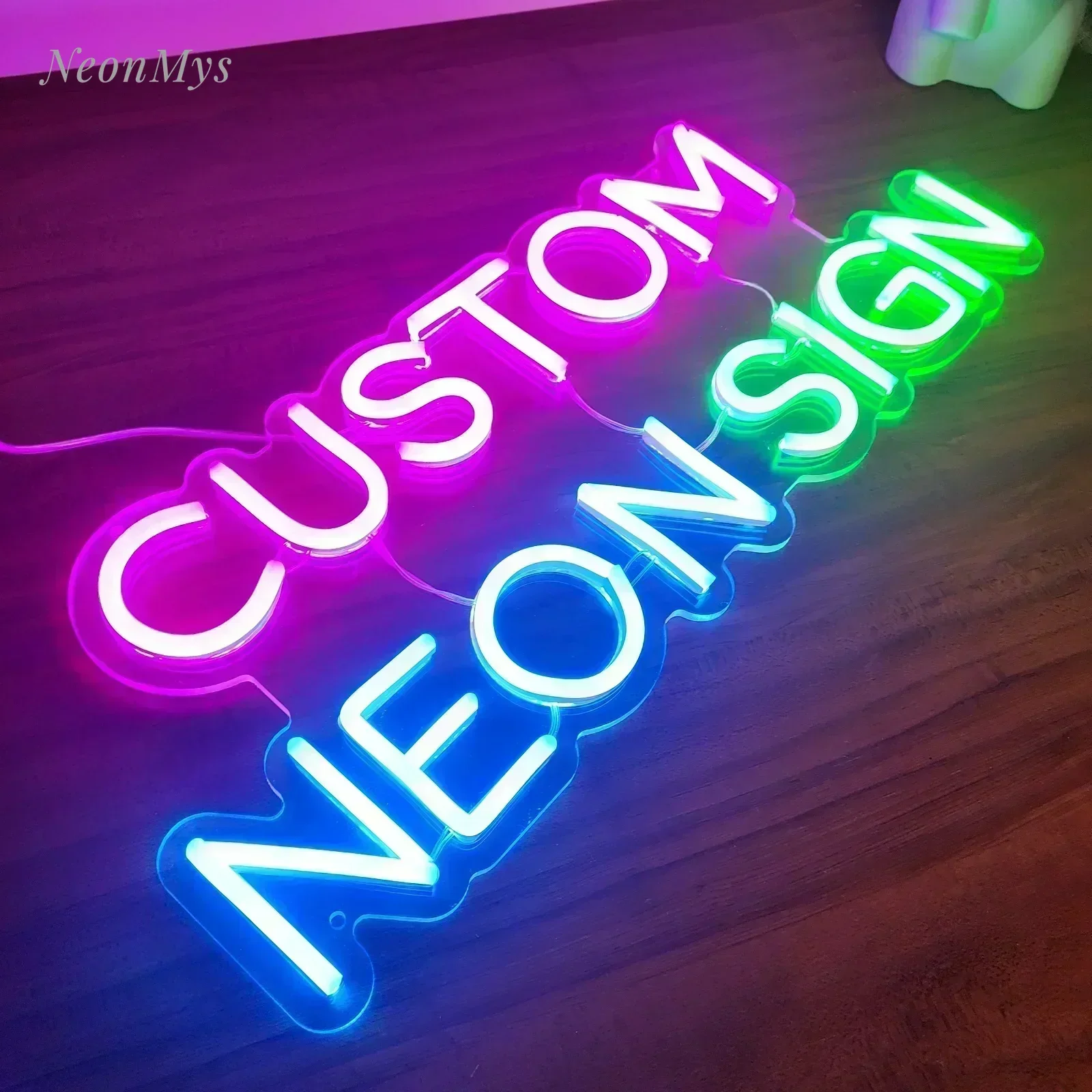 Imagem -03 - Custom Neon Sign Led Night Light Kawaii Room Decor Decoração da Parede Quarto Casamento Gaming Signboard Iluminação Linha 12 Cores