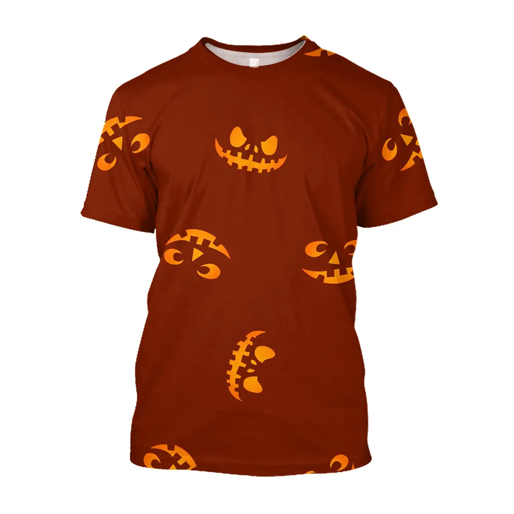 Jumeast 3D Halloween Printed T-shirts Oversized Cartoon Pumpkin Graphic T Shirts For Men Streetwear Y2K Fashion Gothic Clothes