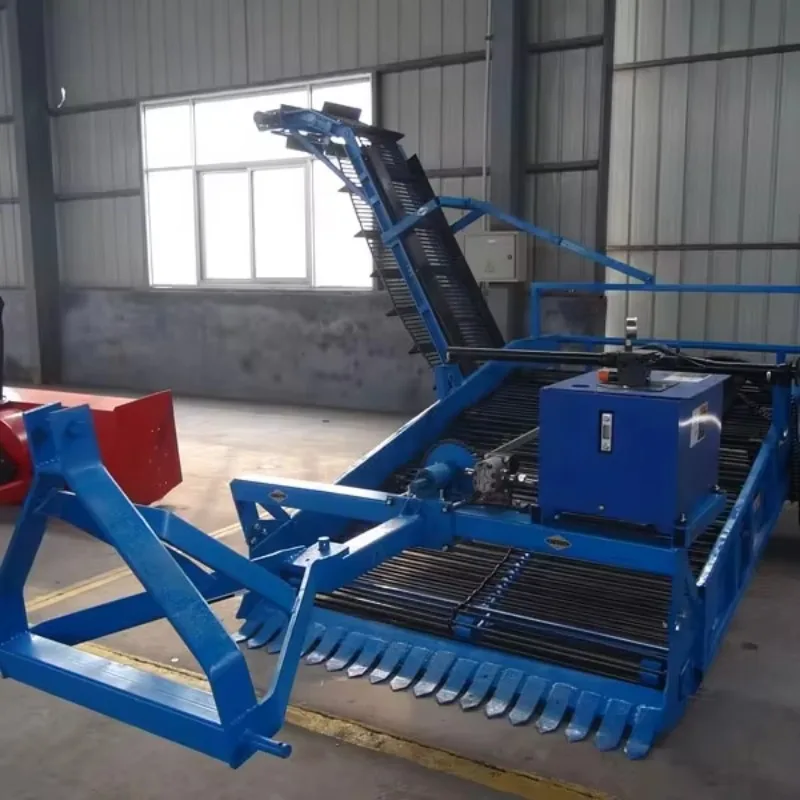 Self-Loading Potato Harvester with Automatic Conveyor System, Designed for Efficient Truck Loading in Large Scale Farms.