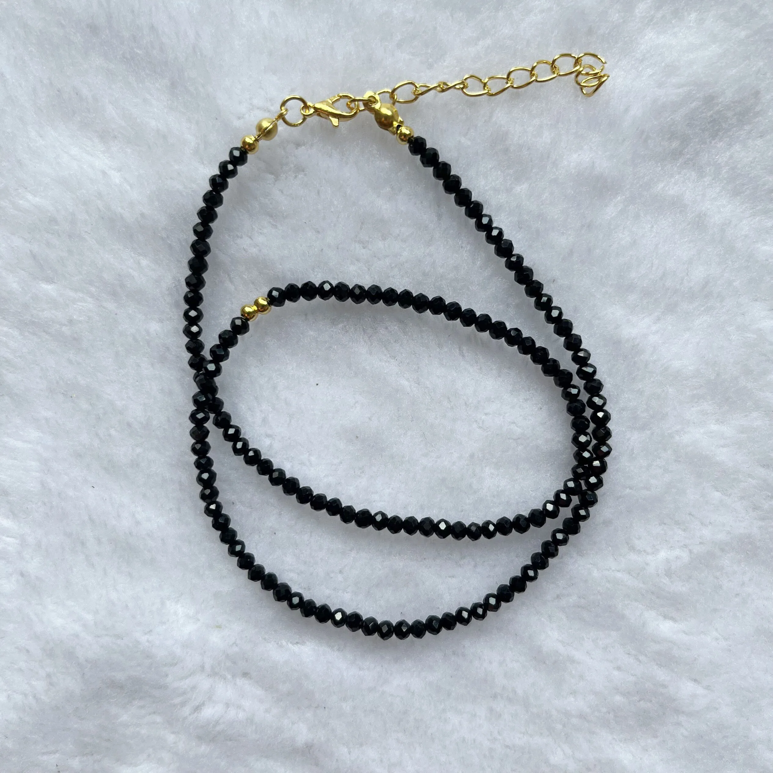 40cm+5cm Fashion Brand Simple Black Spinel Beads Short Necklace Female Jewelry Women Choker Bijoux Femme Ladies Party 2023