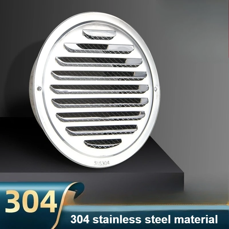 304 stainless steel exterior wall trend range hood exhaust pipe hood, bathroom exhaust exhaust insect-proof windshield