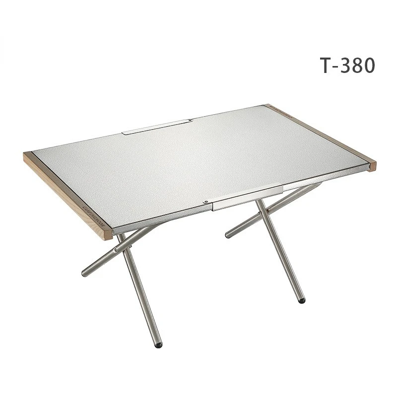 Outdoor Portable Large Steel Table CAMPINGMOON High Temperature Resistant Barbecue Table T-380 Camping Food Table Folding Table
