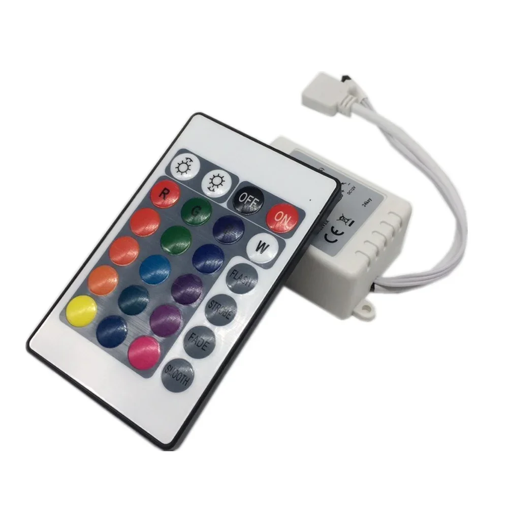 

12 В 24 клавиши светодиодный RGB ИК RF инфракрасное беспроводное управление для 3528/2835/5050 светодиодов 12 В 24 клавиши беспроводное управление