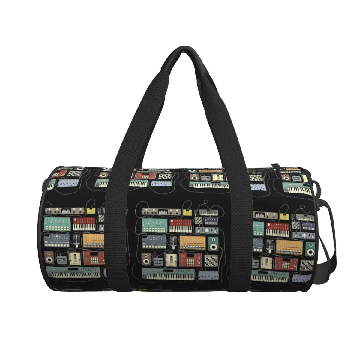 

Electronic Musician Synthesizer And Drum Machine Dj Large Duffle Gym Bag Waterproof Duffle Travel Bags Handbags Fitness bag