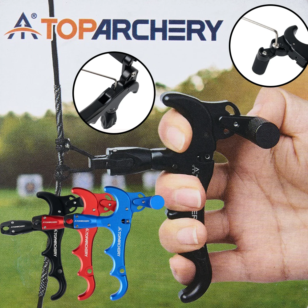 

Toparchery Adjustable Bow Release 360 Degree Rotatable 4 Finger Trigger Archery Release for Compound Bow Archery Accessories