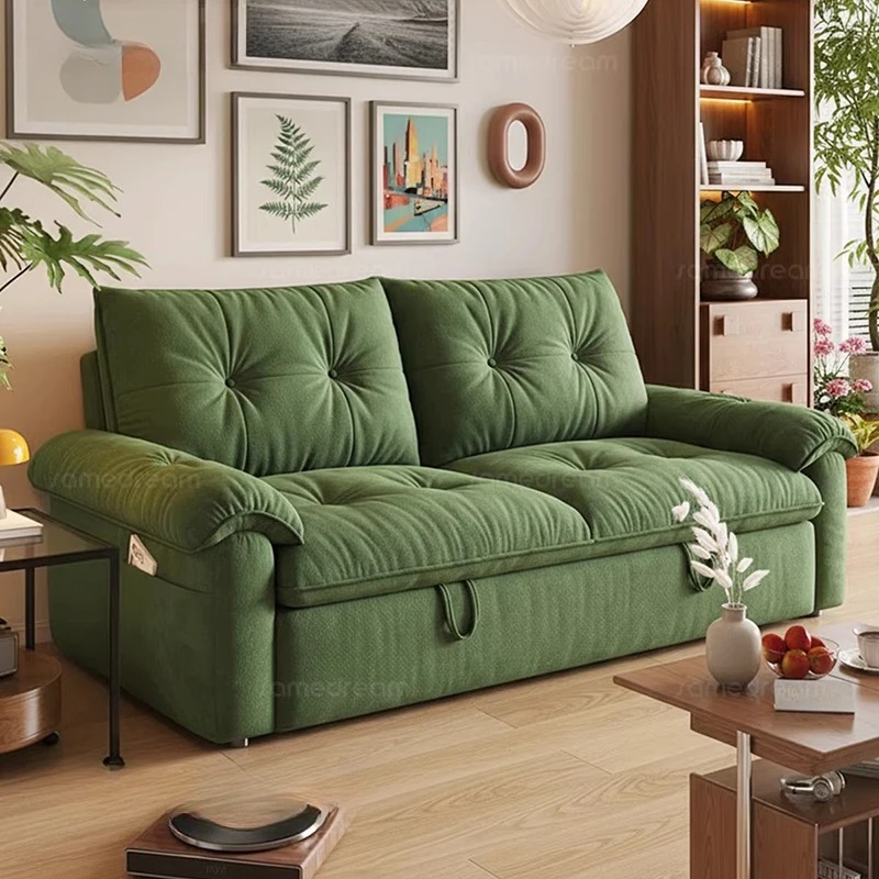 

Modern Double Sofa Bed Comfortable Family Retractable Elegant Sofa Bed Design Relax Divani Da Soggiorno Living Room Furniture