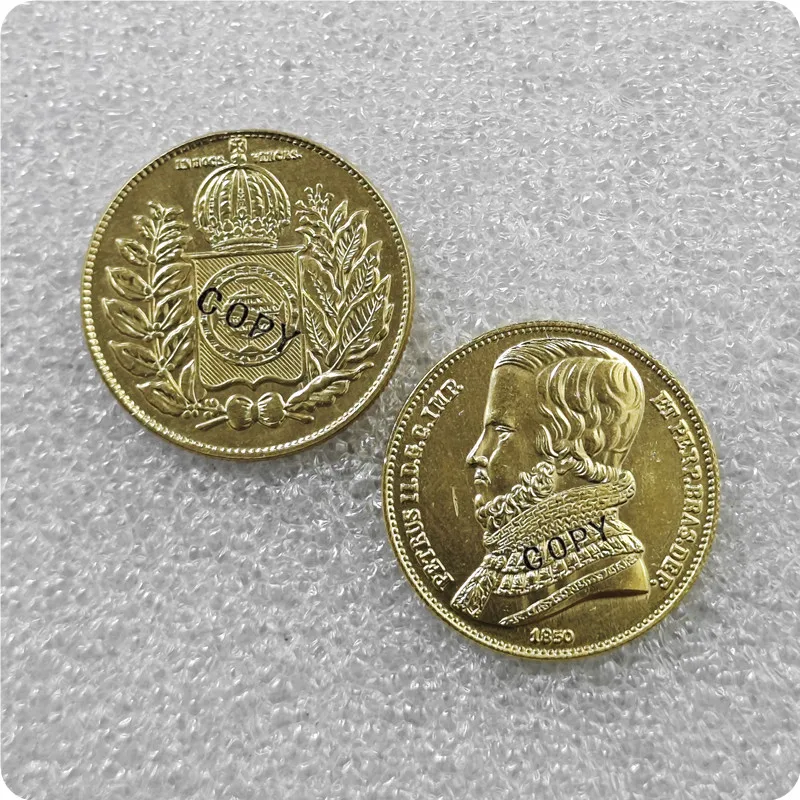 22 piezas de diferentes monedas de copia dorada de Brasil