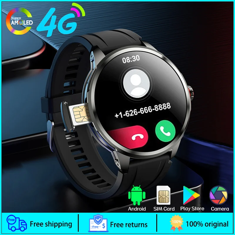 4G Full Netcom Smartwatch 1.95inches AMOLED Screen Google Play Store GPS WIFI 32GB of Flash Memory Music Video Smart Watch