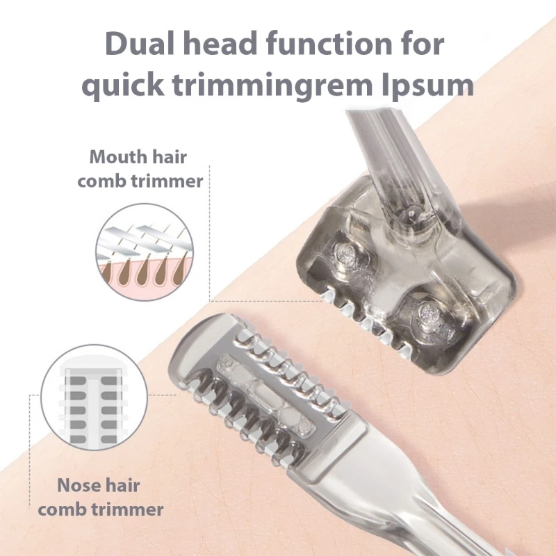 Pemotong Rambut Hidung Dua Sisi 2 In 1 360 ° Pemotong Rambut Hidung Alat Penghilang Rambut Lubang Hidung Pemangkas Rambut Hidung