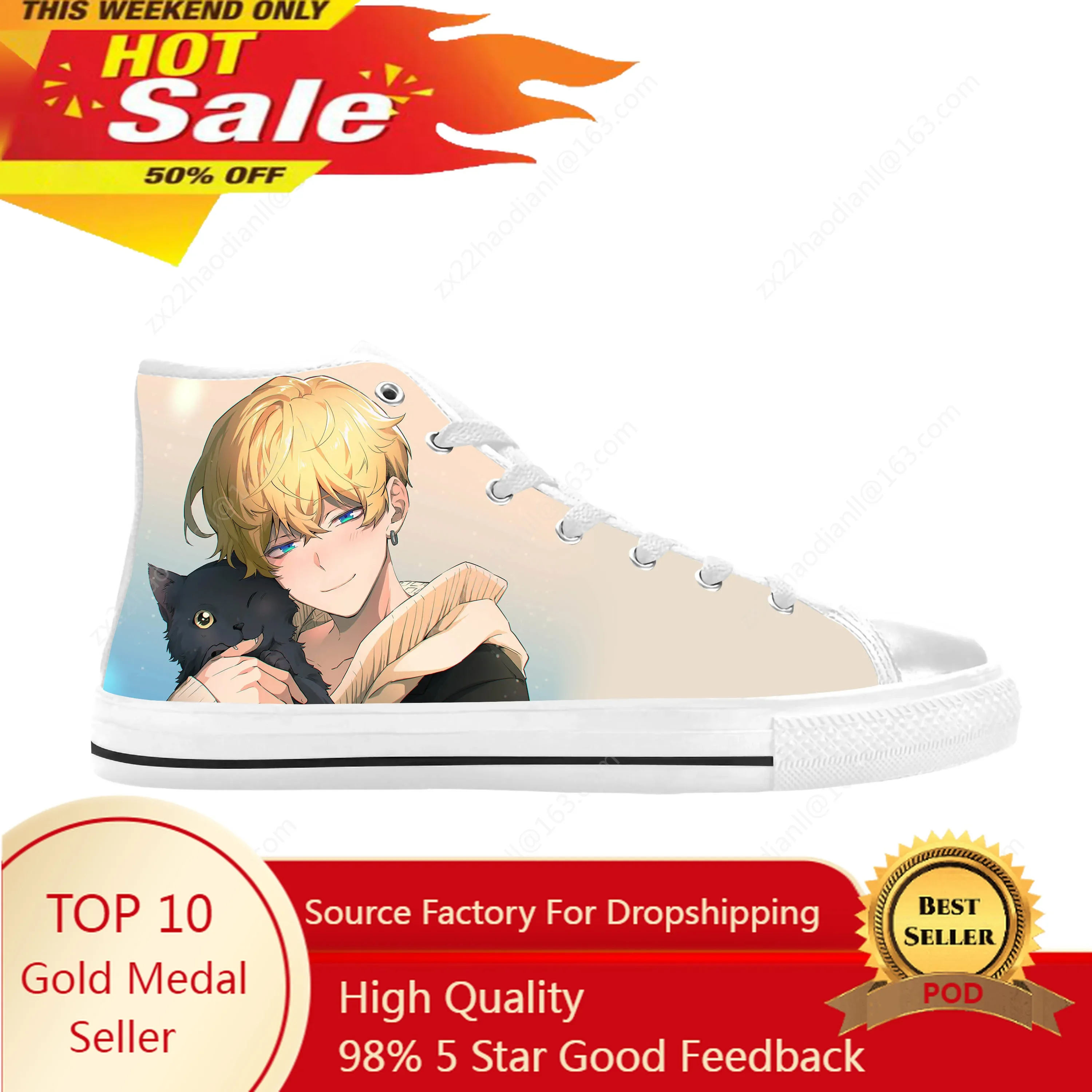 

Anime Manga Comic Tokyo Revengers Matsuno Chifuyu Casual Cloth Shoes High Top Comfortable Breathable 3D Print Men Women Sneakers