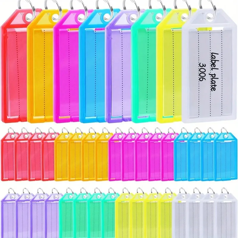 Clear Writing Space Key Sorting Labels 27 pcs, perfect for Quick Item Finding, Random Color Assortment