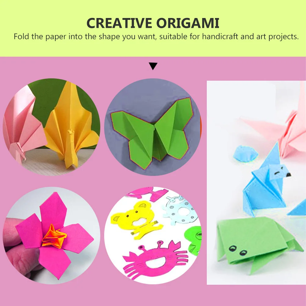 32 Blatt Kinder-Origami-Papier zum Basteln, buntes doppelseitiges DIY-Faltpapier für kreative Bastel- und Kunstprojekte