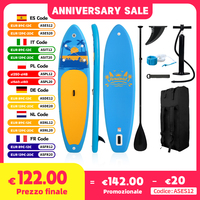 FunWater 11' Blue Orange Pink Sup Board Inflatable Surfboard Stand Up Paddle Board Inflatable Sup PaddleBoard with Accessories