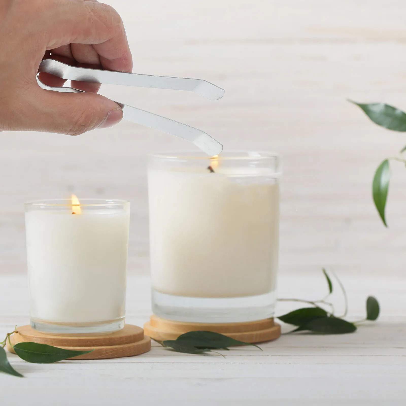 5Pcs Stainless Steel Wick Clip Sturdy Extinguisher Compact Fire Extinguishing Tool for Tiki Scented and Pillar Candles